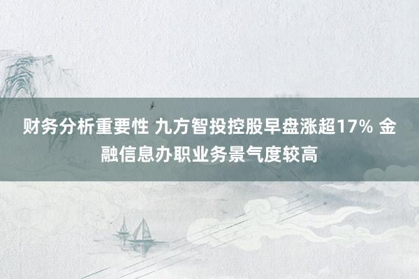 财务分析重要性 九方智投控股早盘涨超17% 金融信息办职业务景气度较高