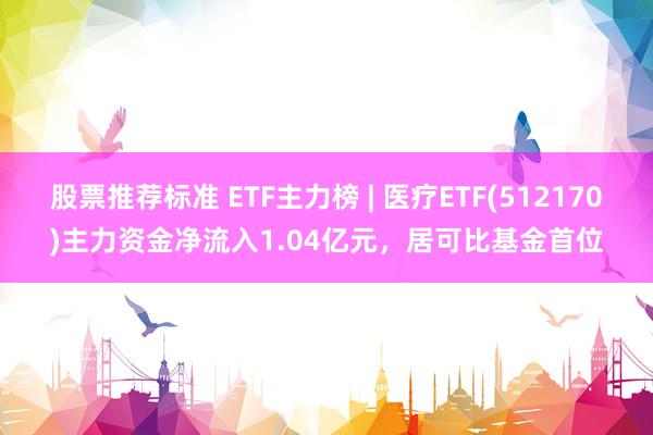 股票推荐标准 ETF主力榜 | 医疗ETF(512170)主力资金净流入1.04亿元，居可比基金首位