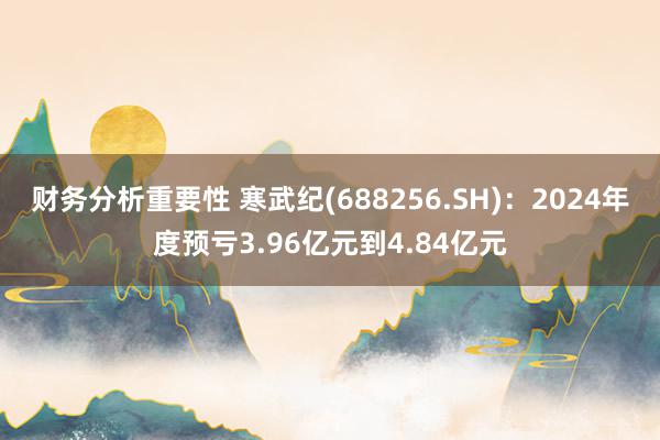 财务分析重要性 寒武纪(688256.SH)：2024年度预亏3.96亿元到4.84亿元