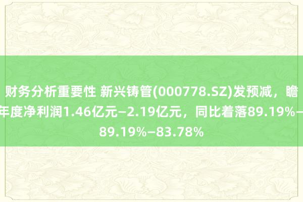 财务分析重要性 新兴铸管(000778.SZ)发预减，瞻望2024年度净利润1.46亿元—2.19亿元，同比着落89.19%—83.78%