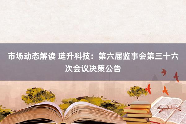 市场动态解读 琏升科技：第六届监事会第三十六次会议决策公告