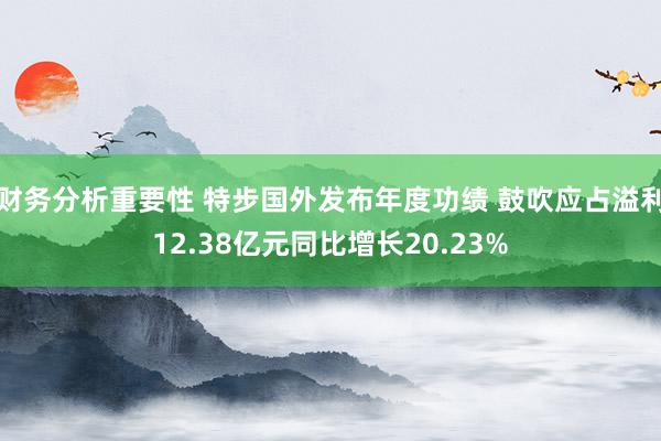 财务分析重要性 特步国外发布年度功绩 鼓吹应占溢利12.38亿元同比增长20.23%